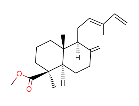 Molecular Structure of 15798-13-7 ((12E)-Labda-8(17),12,14-triene-19-oic acid methyl ester)