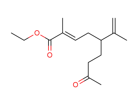 ethyl (5R*,E)-2-methyl-8-oxo-5-(prop-1-en-2-yl)non-2-enoate
