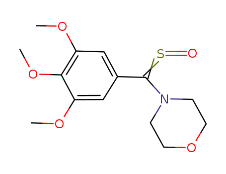 Molecular Structure of 64709-42-8 (Morpholine, 4-[sulfinyl(3,4,5-trimethoxyphenyl)methyl]-)