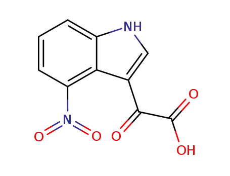Molecular Structure of 90947-20-9 ((4-nitroindol-3-yl)-2-oxoacetic acid)