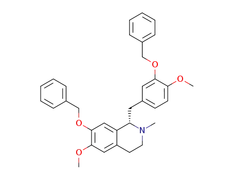 Molecular Structure of 916-40-5 (1-(3'-benzyloxy-4'-methoxybenzyl)-7-benzyloxy-6-methoxy-2-methyl-1,2,3,4-tetrahydroisoquinoline)