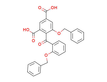 Molecular Structure of 1026688-54-9 (5-benzyloxy-4-(2-benzyloxy-benzoyl)-isophthalic acid)