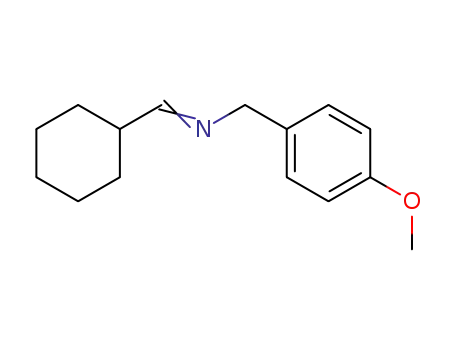 Molecular Structure of 219915-83-0 ([1-Cyclohexyl-meth-(E)-ylidene]-(4-methoxy-benzyl)-amine)