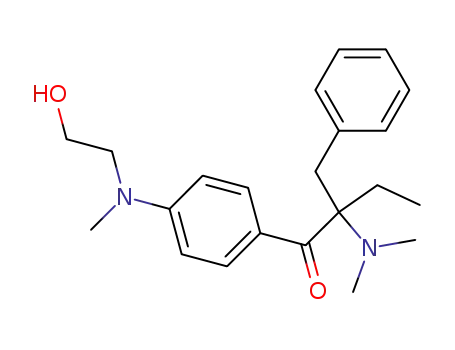 Molecular Structure of 477934-72-8 (1-Butanone,
2-(dimethylamino)-1-[4-[(2-hydroxyethyl)methylamino]phenyl]-2-(phenyl
methyl)-)