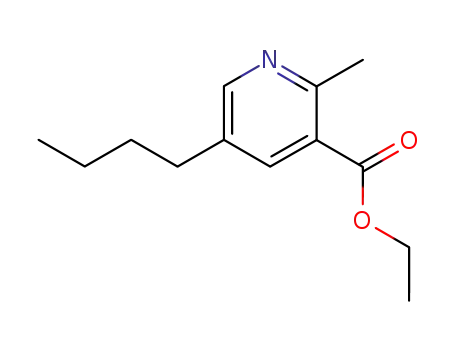 Molecular Structure of 91027-96-2 (3-Pyridinecarboxylic acid, 5-butyl-2-methyl-, ethyl ester)