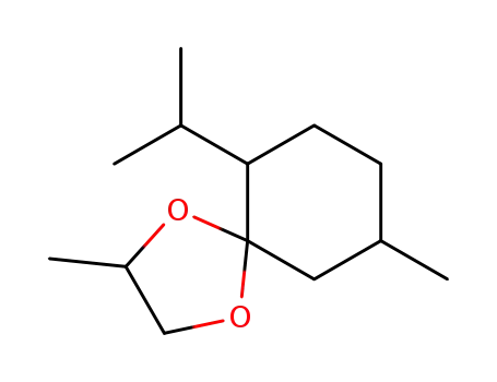 Molecular Structure of 33889-48-4 (2,9-dimethyl-6-(1-methylethyl)-1,4-dioxaspiro[4.5]decane)