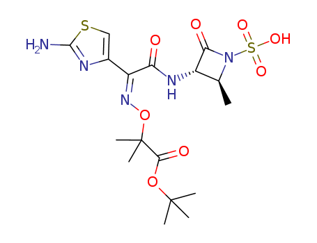 (2S,3S)-3-((Z)-2-(2-aminothiazol-4-yl)-2-(((1-(tert-butoxy)-2-methyl-1-oxopropan-2-yl)oxy)imino)acetamido)-2-methyl-4-oxoazetidine-1-sulfonic acid