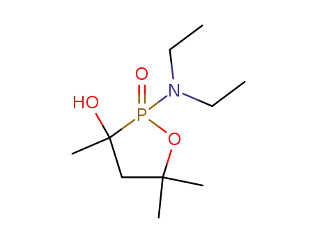 Molecular Structure of 59274-17-8 (1,2-Oxaphospholan-3-ol, 2-(diethylamino)-3,5,5-trimethyl-, 2-oxide)