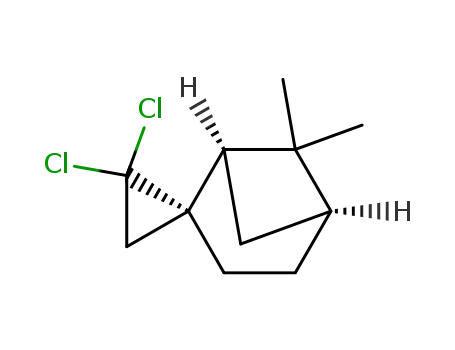 Molecular Structure of 79645-33-3 (Spiro[bicyclo[3.1.1]heptane-2,1'-cyclopropane],
2',2'-dichloro-6,6-dimethyl-)