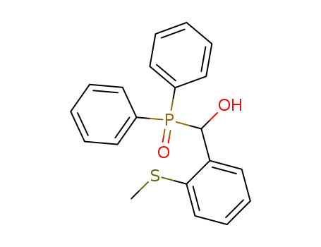 Molecular Structure of 75087-03-5 (<2-Methylthio-α-hydroxyphenylmethan>-diphenyl-phosphinoxid)
