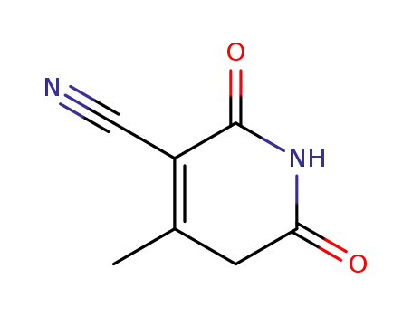 Molecular Structure of 77303-35-6 (3-Pyridinecarbonitrile, 1,2,5,6-tetrahydro-4-methyl-2,6-dioxo-)