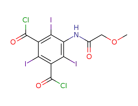 Molecular Structure of 76350-03-3 (5-Methoxyacetamido-2,4,6-triiodoisophthaloyl chloride)