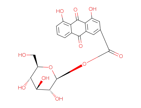 Molecular Structure of 67565-95-1 (rhein-11-O-β-D-glucoside)