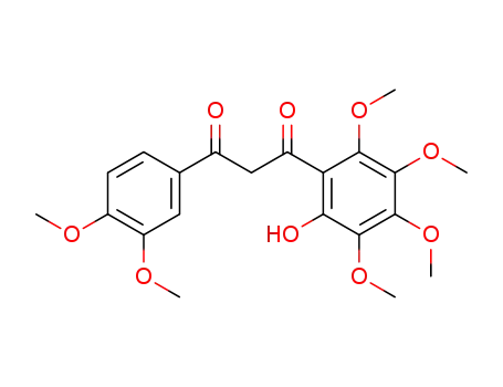 Molecular Structure of 654083-34-8 (1,3-Propanedione,
1-(3,4-dimethoxyphenyl)-3-(2-hydroxy-3,4,5,6-tetramethoxyphenyl)-)