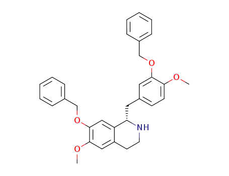 Molecular Structure of 19777-98-1 (1-(3'-benzyloxy-4'-methoxybenzyl)-7-benzyloxy-6-methoxy-1,2,3,4-tetrahydroisoquinoline)