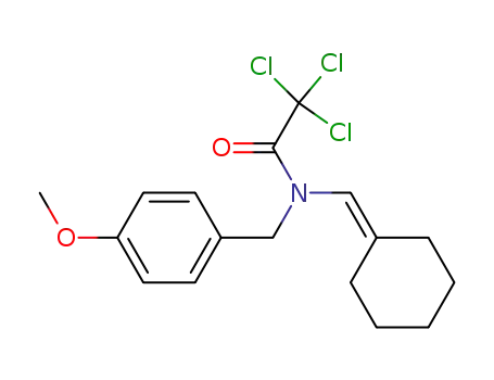 Molecular Structure of 608532-79-2 (2,2,2-trichloro-N-(cyclohexylidenemethyl)-N-(4-methoxybenzyl)acetamide)