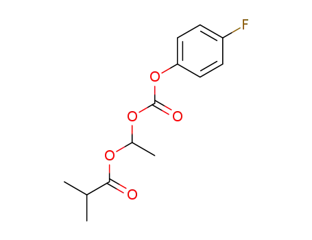 Molecular Structure of 1622939-36-9 (1-({[(4-fluorophenyl)oxy]carbonyl}oxy)ethyl 2-methylpropanoate)