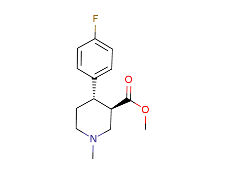 Molecular Structure of 335158-56-0 ((3R, 4S)-trans-3-carbomethoxy-4-(4-fluorophenyl)-N-methyl-piperidine)