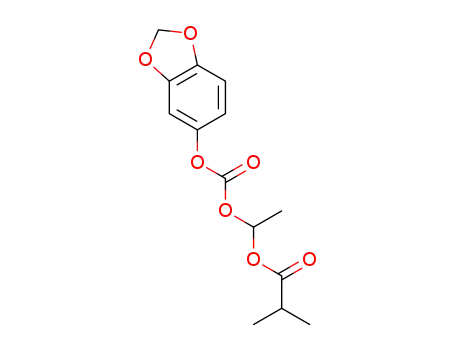 Molecular Structure of 1622939-45-0 (1-({[(3,4-methylenedioxyphenyl)oxy]carbonyl}oxy)ethyl 2-methylpropanoate)