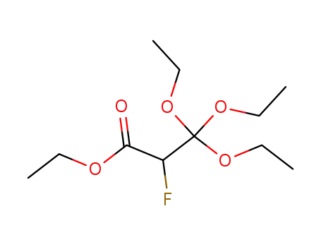 Molecular Structure of 77778-67-7 (3,3,3-Triethoxy-2-fluoro-propionic acid ethyl ester)