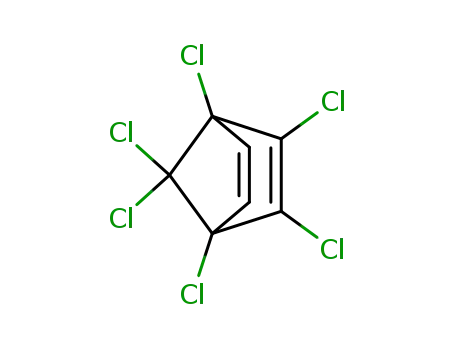 Molecular Structure of 3389-71-7 (1,2,3,4,7,7-hexachlorobicyclo[2.2.1]hepta-2,5-diene)