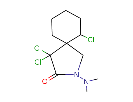 Molecular Structure of 608532-87-2 (4,4,6-trichloro-2-(dimethylamino)-2-azaspiro[4.5]decan-3-one)