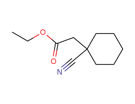Molecular Structure of 133481-10-4 (ETHYL (1-CYANOCYCLOHEXYL)ACETATE)