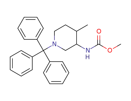 Molecular Structure of 1616760-91-8 (methyl-(1-trityl-4-methylpiperidin-3-yl)carbamate)