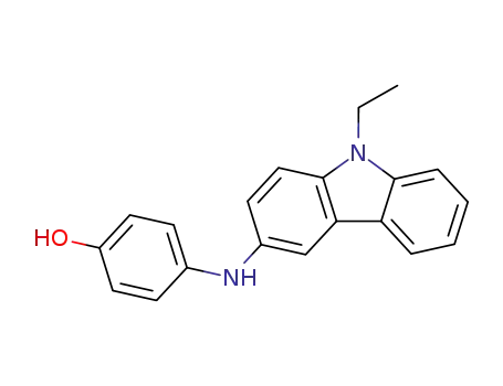 Molecular Structure of 6358-26-5 (4-[(9-ethyl-9H-carbazol-3-yl)amino]phenol)