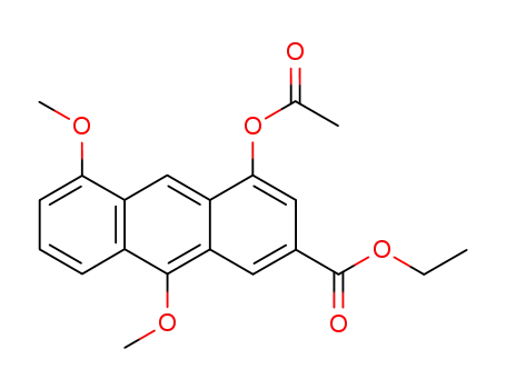 Molecular Structure of 155500-91-7 (4-Acetoxy-5,9-dimethoxy-anthracene-2-carboxylic acid ethyl ester)
