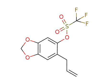 Molecular Structure of 1114515-40-0 (1-allyl-3,4-methylenedioxy-6-trifluoromethanesulfonyloxybenzene)