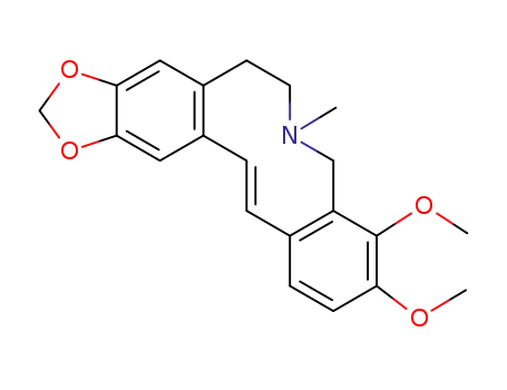 Molecular Structure of 41759-47-1 (3,4-dimethoxy-6-methyl-5,6,7,8-tetrahydro-11H-benzo[c][1,3]benzodioxolo[5,6-g]azecine)