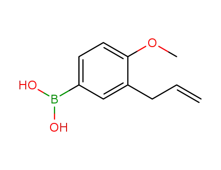 Molecular Structure of 1378871-34-1 (4-methoxy-3-allyl-1-phenylboronic acid)