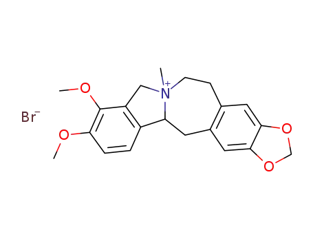 Molecular Structure of 41759-43-7 (9,10-dimethoxy-7-methyl-5,8,12b,13-tetrahydro-6<i>H</i>-[1,3]dioxolo[4'',5'':4,5]benzo[1',2':4,5]azepino[2,1-<i>a</i>]isoindolium; bromide)