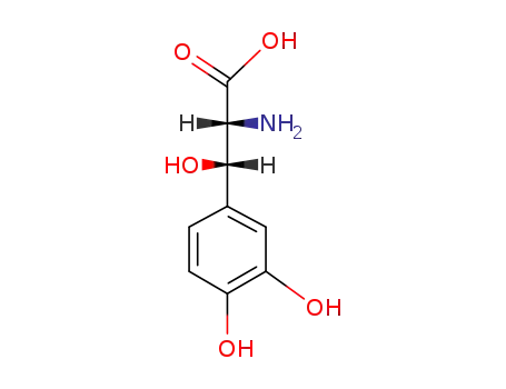 Molecular Structure of 3916-18-5 ((2RS,3RS)-2-AMINO-3-(3,4-DIHYDROXY-PHENYL)-3-HYDROXY-PROPIONIC ACID)