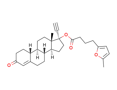 Molecular Structure of 89094-53-1 (norethisterone 4-(5'-methyl-2'-furyl)butanoate)