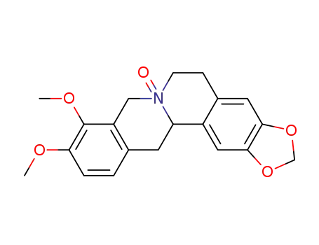 Molecular Structure of 3906-36-3 (9,10-dimethoxy-5,6,7,8,13,13a-hexahydro-2H-1,3-dioxolano[4,5-g]isoquinolino[3,2-a]isoquinoline-N-oxide)