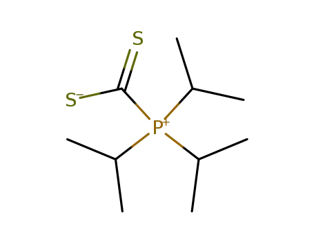 Molecular Structure of 143822-75-7 (dithiocarboxy-triisopropyl-phosphonium betaine)