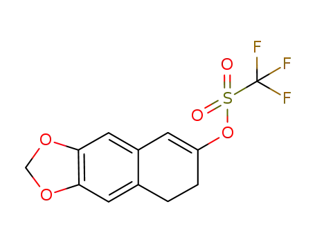 Molecular Structure of 1114515-47-7 (3,4-dihydro-6,7-methylenedioxy-2-trifluoromethanesulfonyloxynaphthalene)
