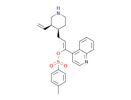 Molecular Structure of 1393446-38-2 ((Z)-1-(quinolin-4-yl)-3-((3R,4R)-3-vinylpiperidin-4-yl)prop-1-enyl 4-methylbenzene sulfonate)