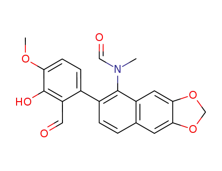 2-(2-formyl-3-hydroxy-4-methoxyphenyl)-1-(N-methylformamido)-6,7-methylenedioxynaphthalene