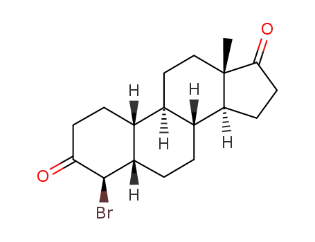 Molecular Structure of 101892-38-0 (4β-bromo-5β-estrane-3,17-dione)