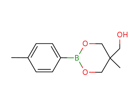 Molecular Structure of 1014716-63-2 (4-MeC<sub>6</sub>H<sub>4</sub>B(OCH<sub>2</sub>)2C(CH<sub>3</sub>)CH<sub>2</sub>OH)
