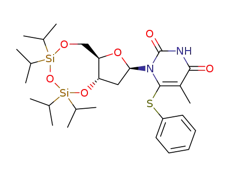 5-methyl-6-phenylthio-3',5'-O-(tetraisopropyldisiloxan-1,3-diyl)-2'-deoxyuridine