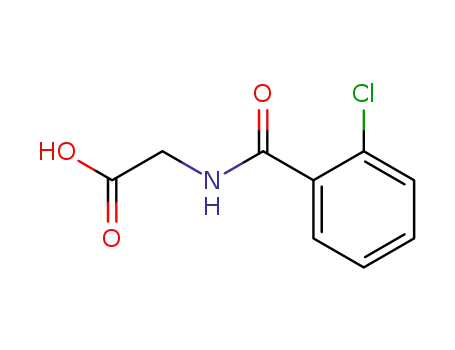 Molecular Structure of 16555-60-5 ((2-CHLORO-BENZOYLAMINO)-ACETIC ACID)