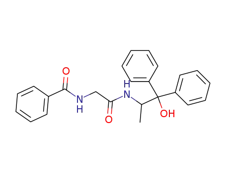 Molecular Structure of 873385-96-7 (hippuric acid-(2-hydroxy-1-methyl-2,2-diphenyl-ethylamide))