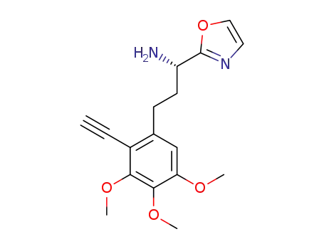Molecular Structure of 327024-98-6 ((S)-3-(2-Ethynyl-3,4,5-trimethoxy-phenyl)-1-oxazol-2-yl-propylamine)
