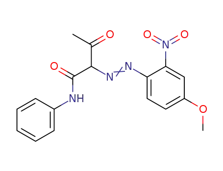 Molecular Structure of 6486-21-1 (2-[(4-methoxy-2-nitrophenyl)azo]acetoacetanilide)
