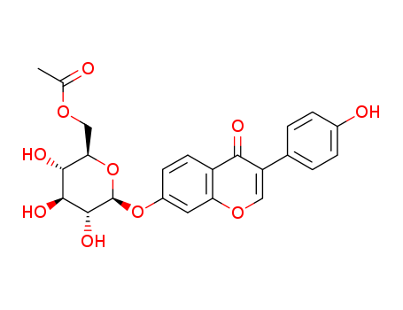 4H-1-Benzopyran-4-one,7-[(6-O-acetyl-b-D-glucopyranosyl)oxy]-3-(4-hydroxyphenyl)-