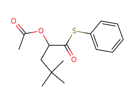 Molecular Structure of 65302-92-3 (3,3-Dimethyl-1-[(phenylsulfanyl)carbonyl]butyl acetate)